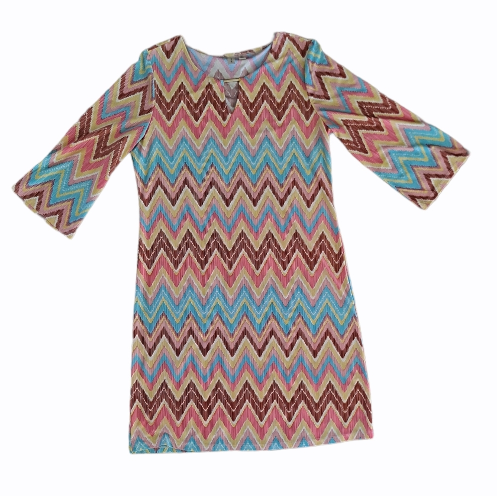 Tacera midi dress , 3/4 bell sleeve MEDIUM - Picture 2 of 3